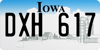 IA license plate DXH617