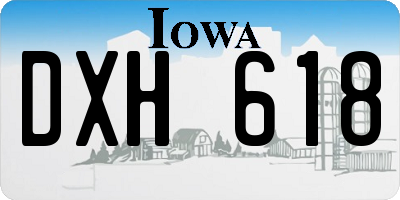 IA license plate DXH618