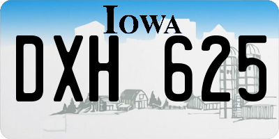 IA license plate DXH625