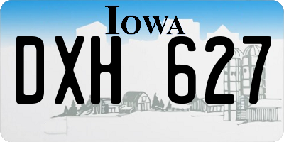 IA license plate DXH627