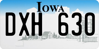 IA license plate DXH630