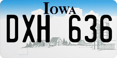 IA license plate DXH636