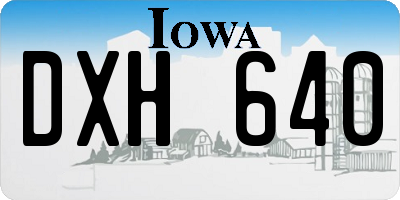 IA license plate DXH640