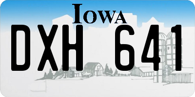 IA license plate DXH641