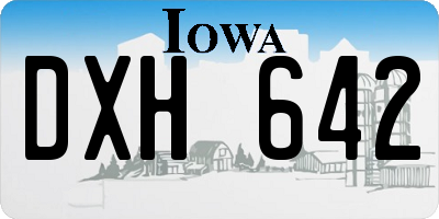 IA license plate DXH642