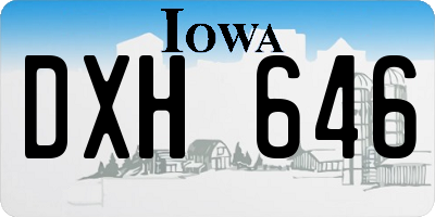 IA license plate DXH646