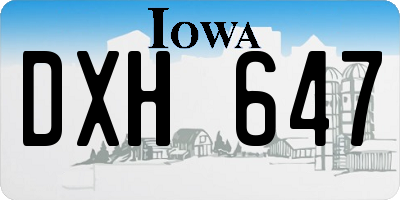 IA license plate DXH647