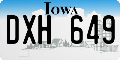 IA license plate DXH649
