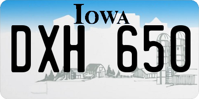 IA license plate DXH650