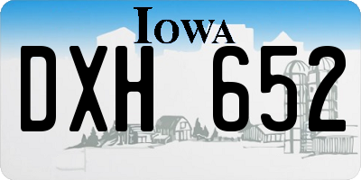 IA license plate DXH652