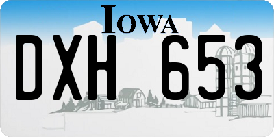 IA license plate DXH653