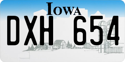IA license plate DXH654