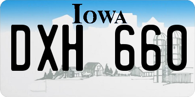 IA license plate DXH660