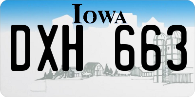 IA license plate DXH663
