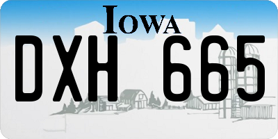 IA license plate DXH665