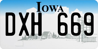 IA license plate DXH669