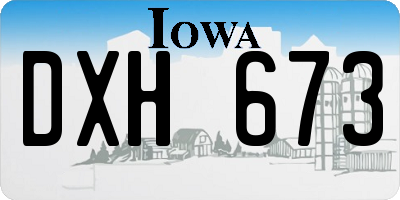 IA license plate DXH673