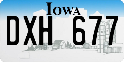 IA license plate DXH677