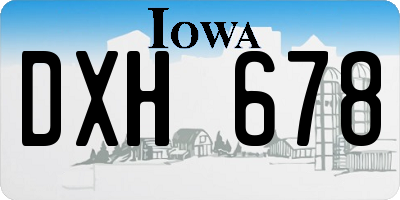 IA license plate DXH678