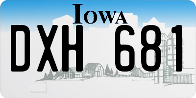IA license plate DXH681