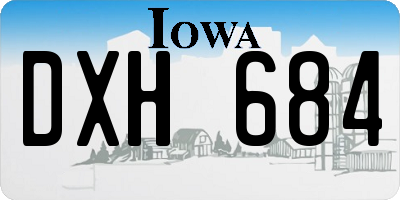 IA license plate DXH684