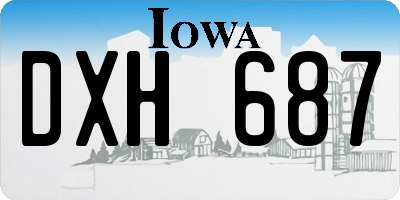 IA license plate DXH687