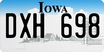 IA license plate DXH698