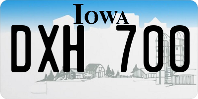 IA license plate DXH700