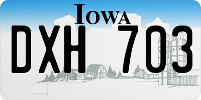 IA license plate DXH703