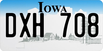 IA license plate DXH708