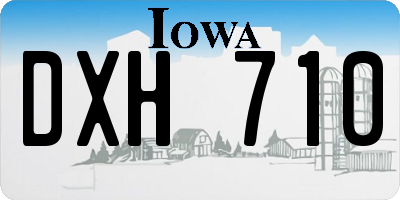 IA license plate DXH710