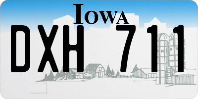 IA license plate DXH711