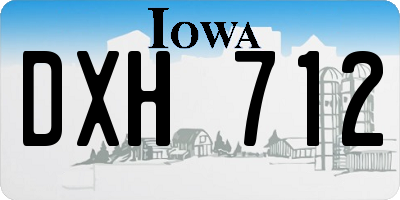 IA license plate DXH712