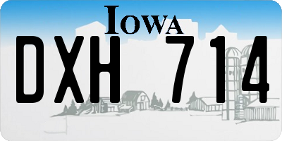 IA license plate DXH714