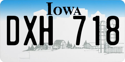 IA license plate DXH718