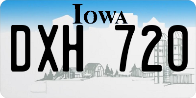 IA license plate DXH720