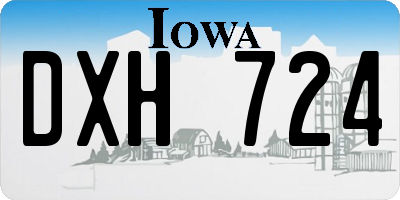 IA license plate DXH724