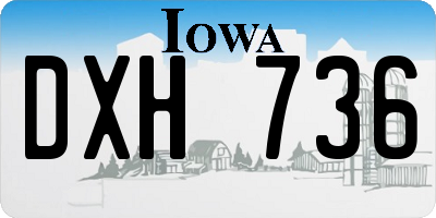 IA license plate DXH736