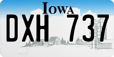IA license plate DXH737