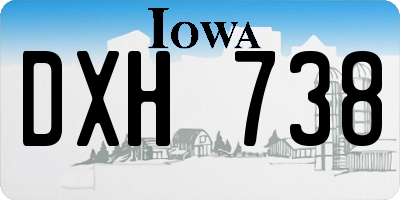 IA license plate DXH738
