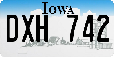 IA license plate DXH742