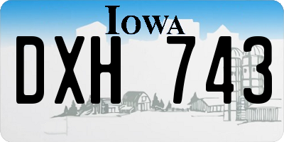 IA license plate DXH743