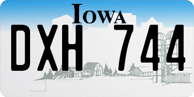 IA license plate DXH744