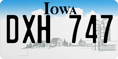 IA license plate DXH747