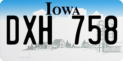 IA license plate DXH758
