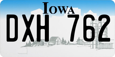 IA license plate DXH762