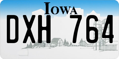 IA license plate DXH764