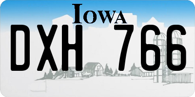 IA license plate DXH766