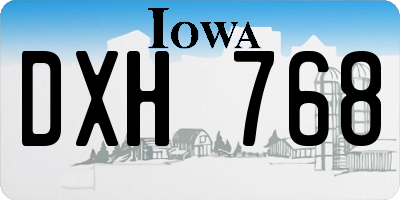 IA license plate DXH768