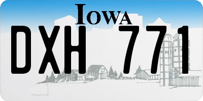 IA license plate DXH771